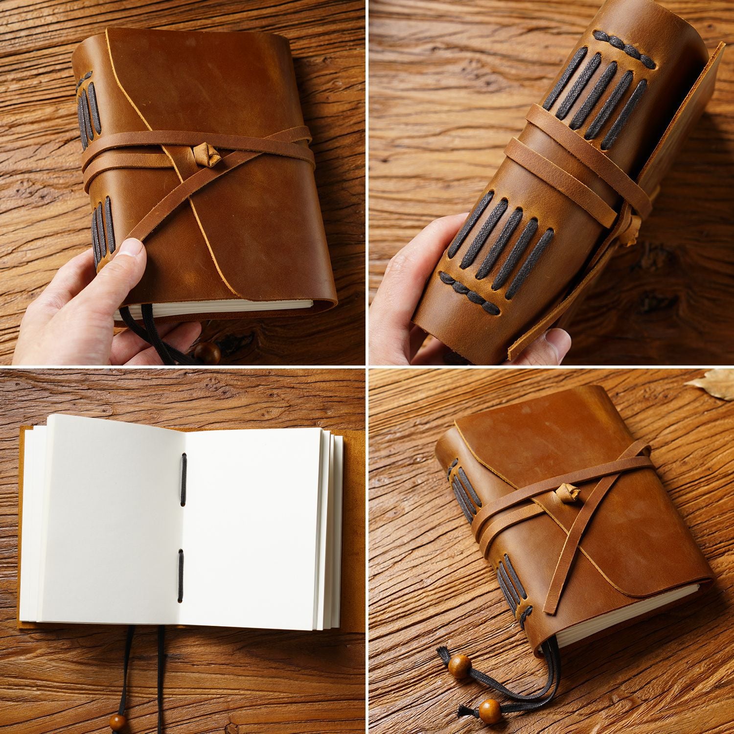 Wholesale Vintage First Layer Cowhide Handmade Loose-leaf Notebook